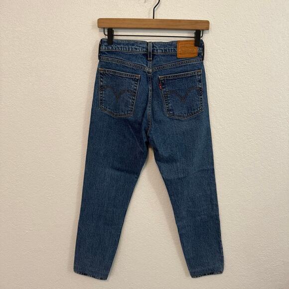 Levi's Wedgie Icon Fit High-Rise Skinny Denim Jeans Charleston Stroll Blue 25 - Picture 8 of 12